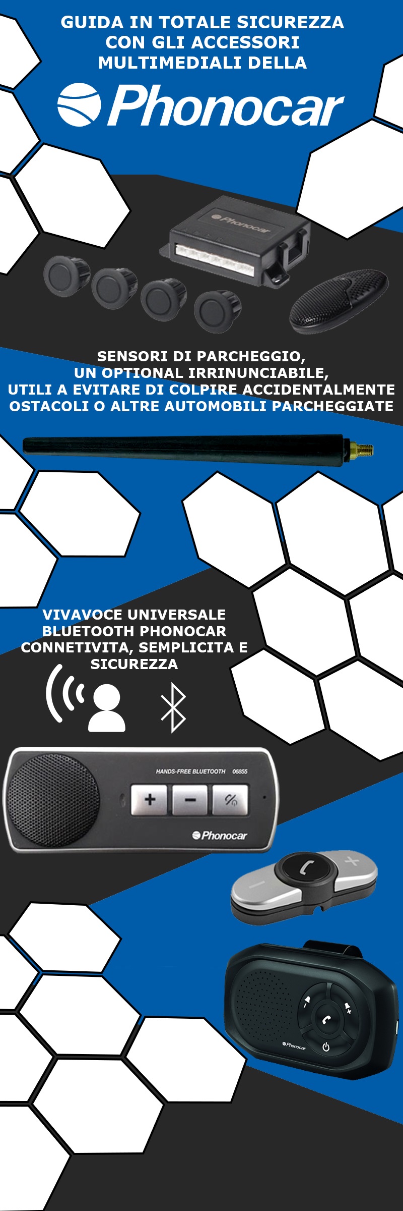 Phonocar Stelo di ricambio antenna AM FM antirumore 23cm 08355 Alfa Audi  Citroen